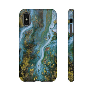 Ocean Blue Ink Art iPhone Case (Protective) iPhone XS Matte Phone Case