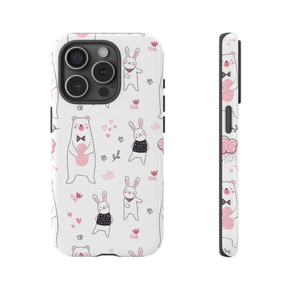 Bears Dance Playfully - iPhone Case