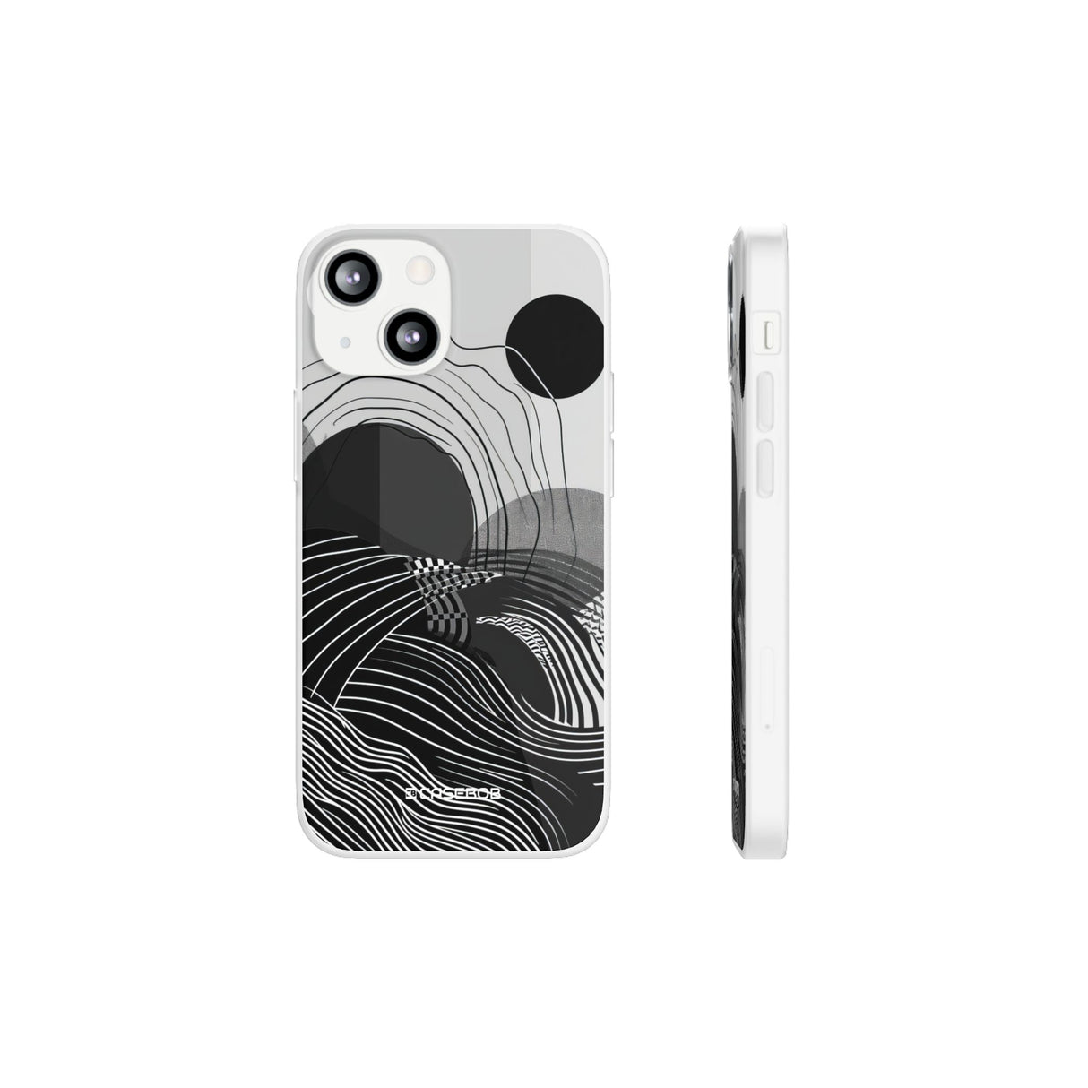 Monochrome Dynamics | Flexible Phone Case for iPhone