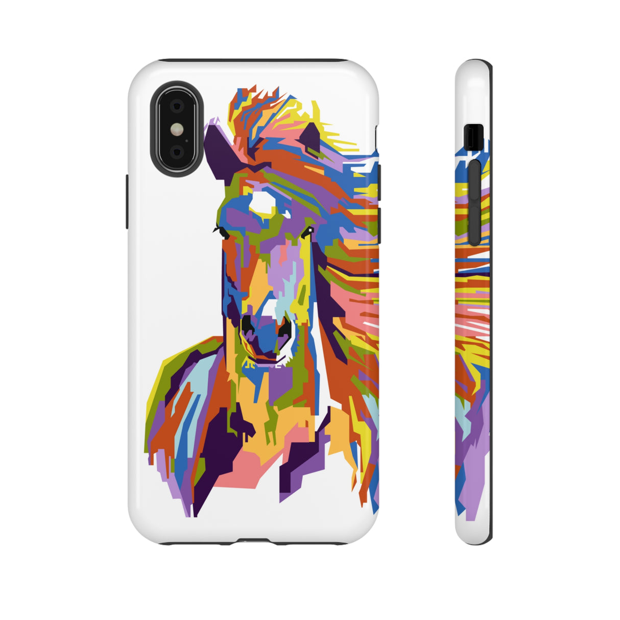 Horse Abstract Art iPhone Case (Protective) iPhone XS Glossy Phone Case