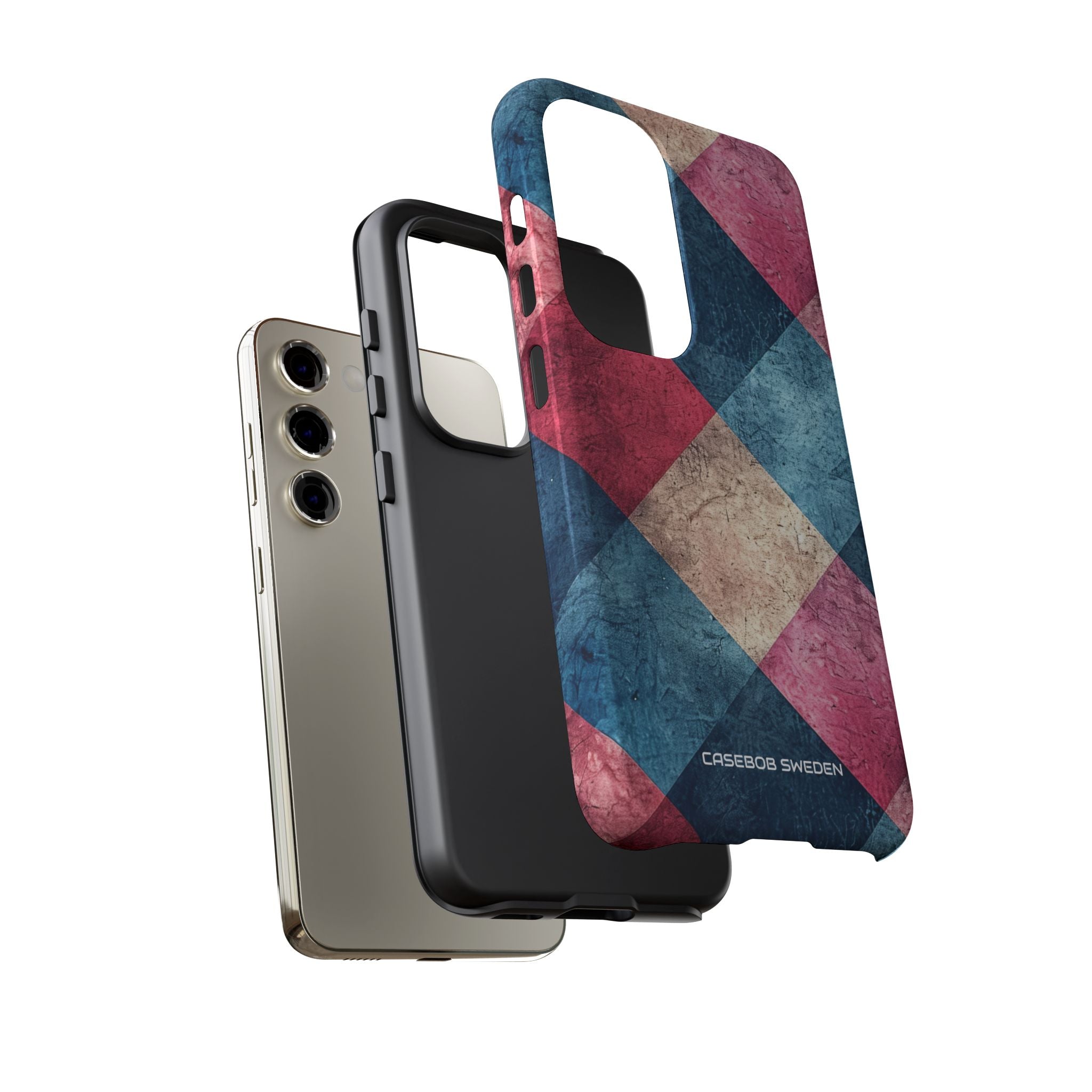 Bold Geometric Squares - Tough Samsung S23 Phone Case