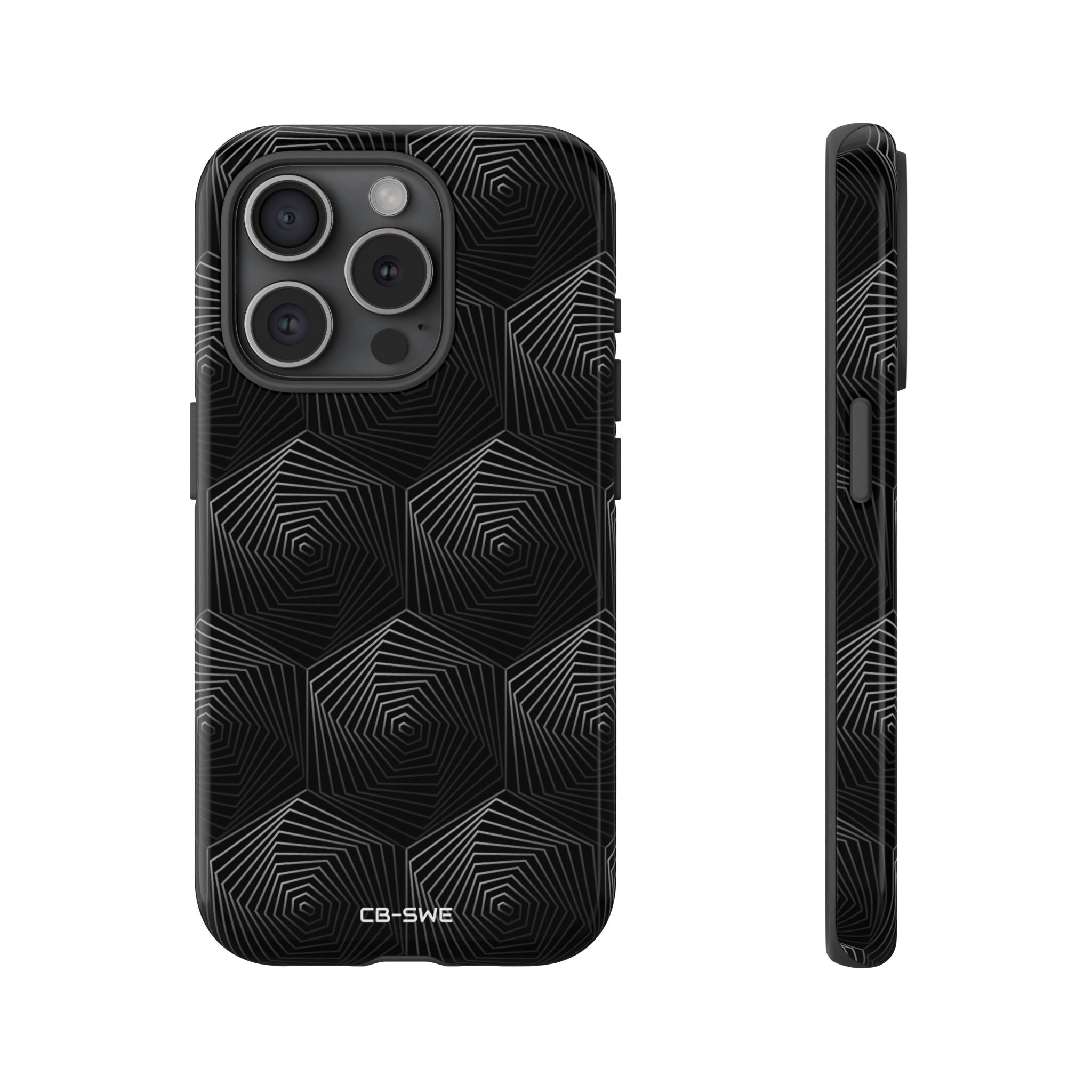 Geometric Spiral Illusion - iPhone Case