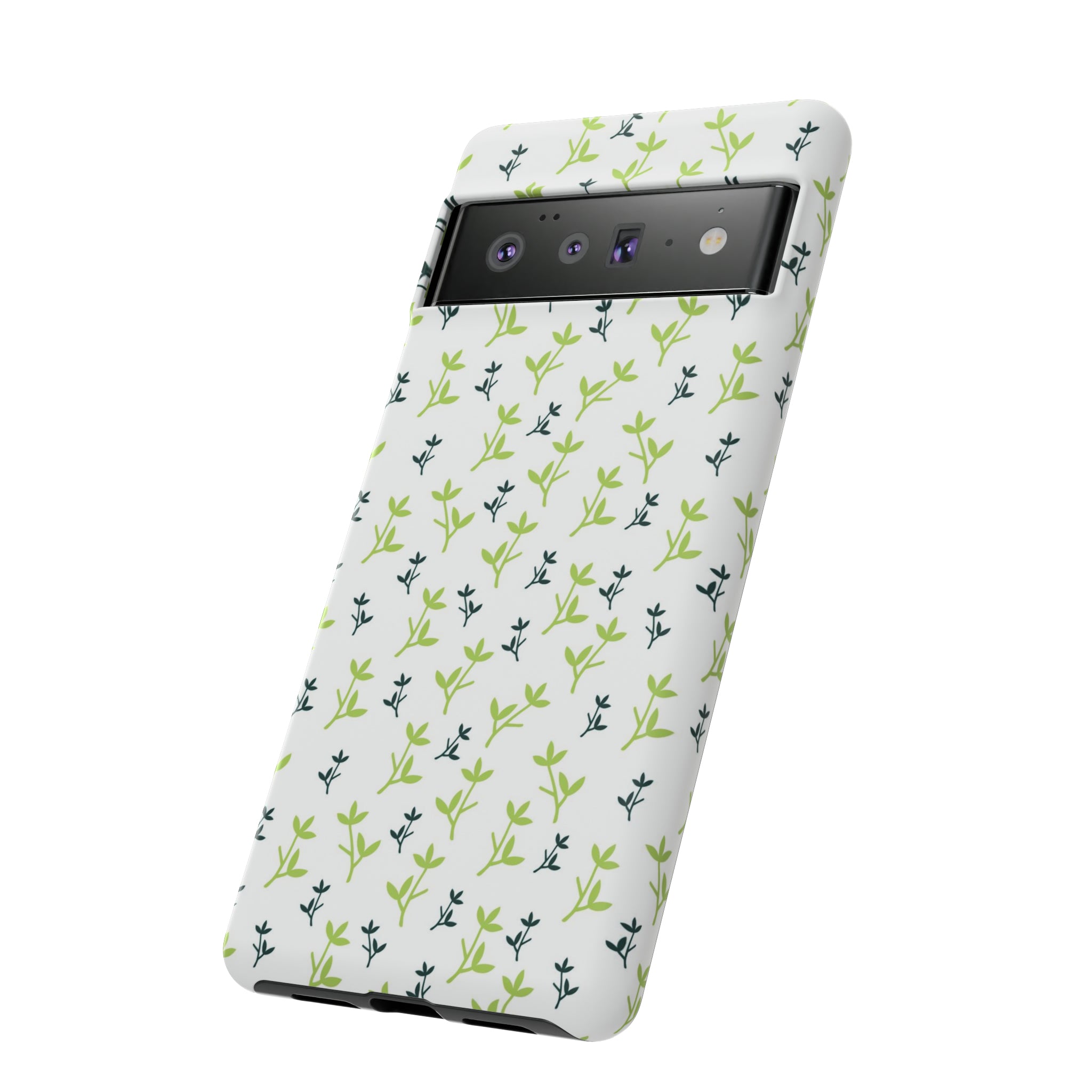 White Flower Pattern - Protective Phone Case