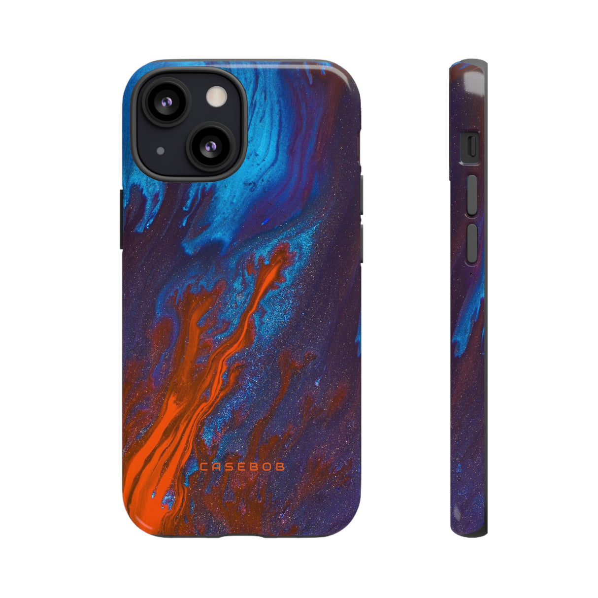 Orange Flame Ink Art - Protective Phone Case