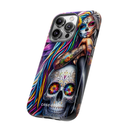 Sunflower Skull Glow iPhone 14 Pro Case - Tough