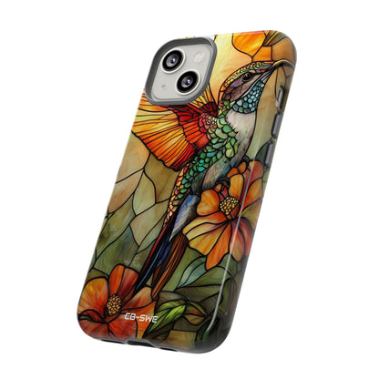 Hummingbird Dances Among Flowers - iPhone Case