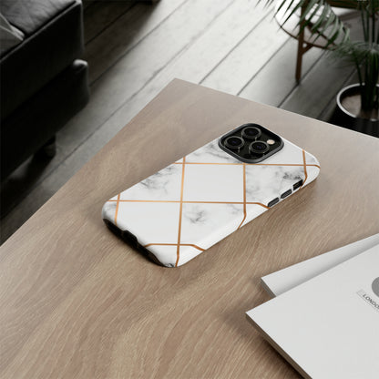 White Marble - Protective Phone Case