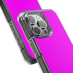 Magenta | Handyhülle für iPhone (Clear Impact Case - Magnetisch) 