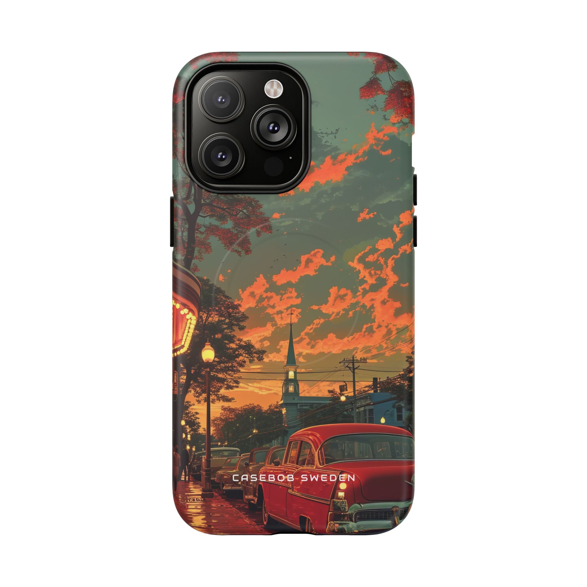 Mid-Century Nostalgia Streetscape iPhone 14 | Tough+ Phone Case