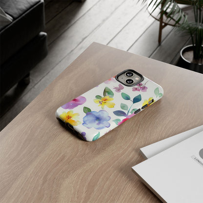 Whimsical Watercolor Florals - iPhone Case