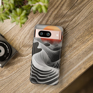 Orange Moon Illusion - Protective Phone Case