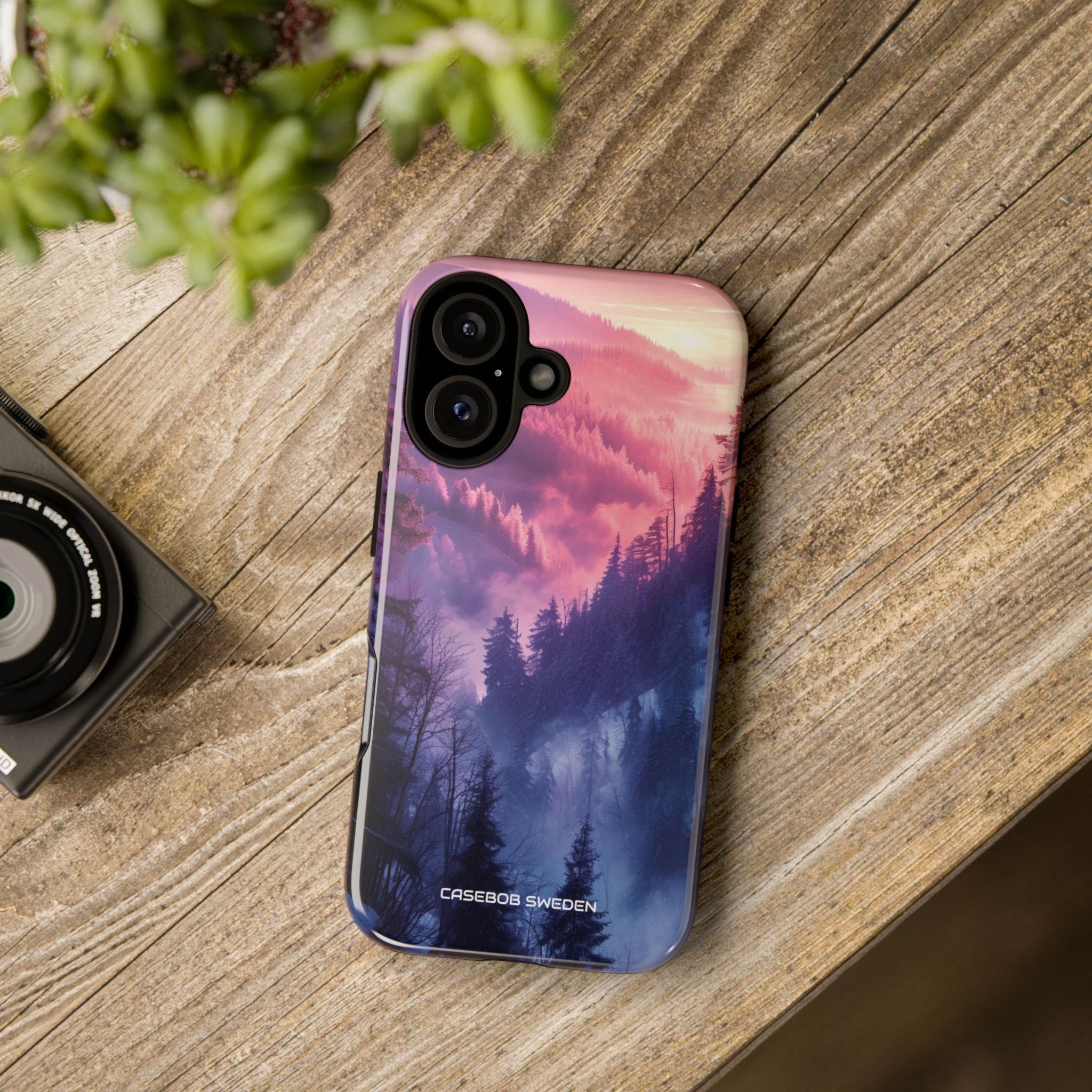 Misty Forest Serenity - Tough iPhone 16 Phone Case