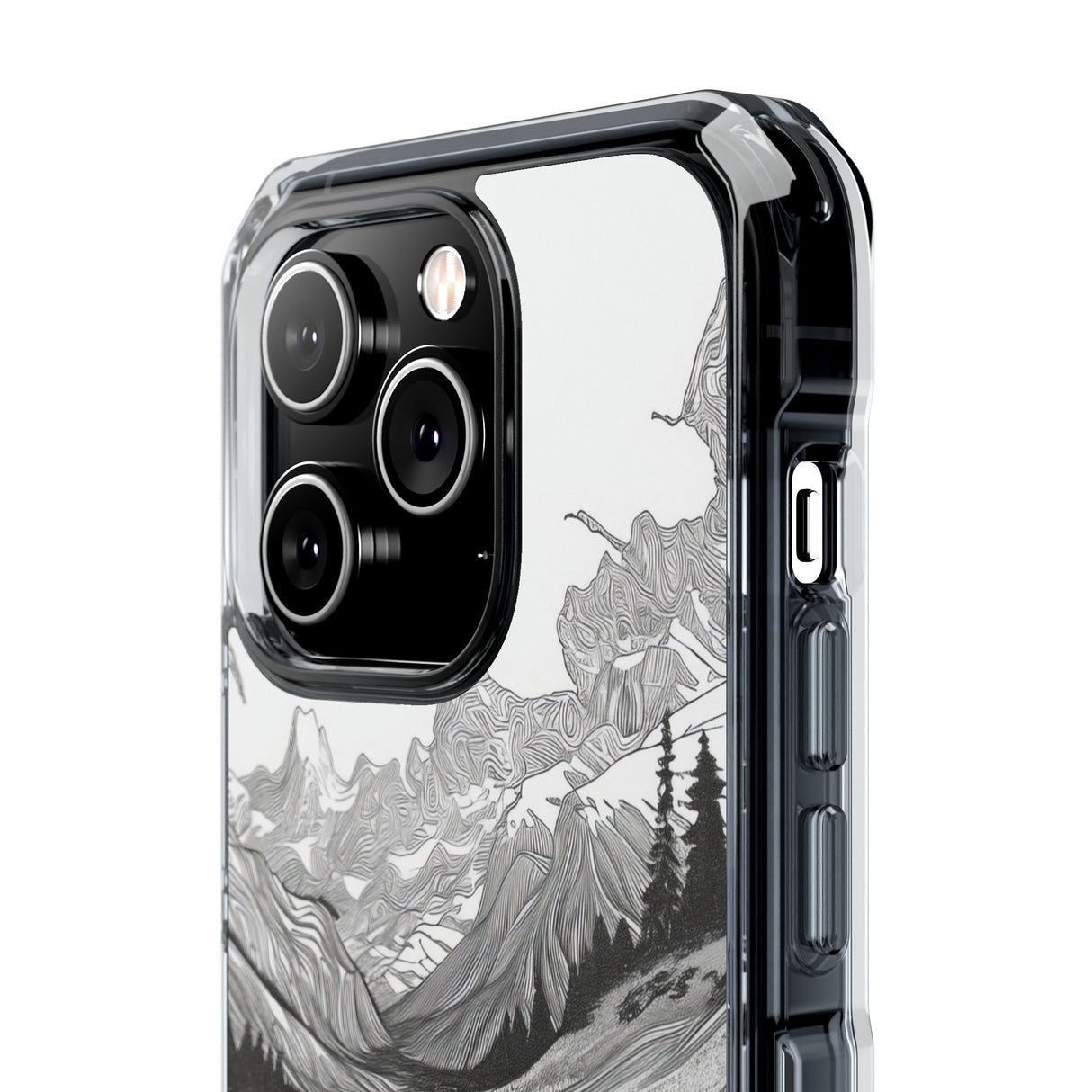 Monochrome Serenity - Phone Case for iPhone (Clear Impact - Magnetic)