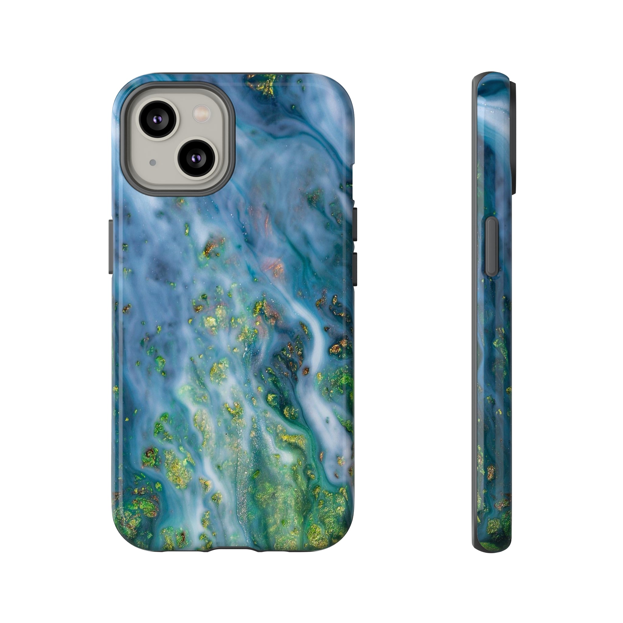 Forest Mist Ink Art iPhone Case (Protective) iPhone 14 Glossy Phone Case