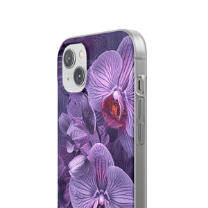 Strahlendes Orchideen-Design | Handyhülle für iPhone (flexible Hülle) 