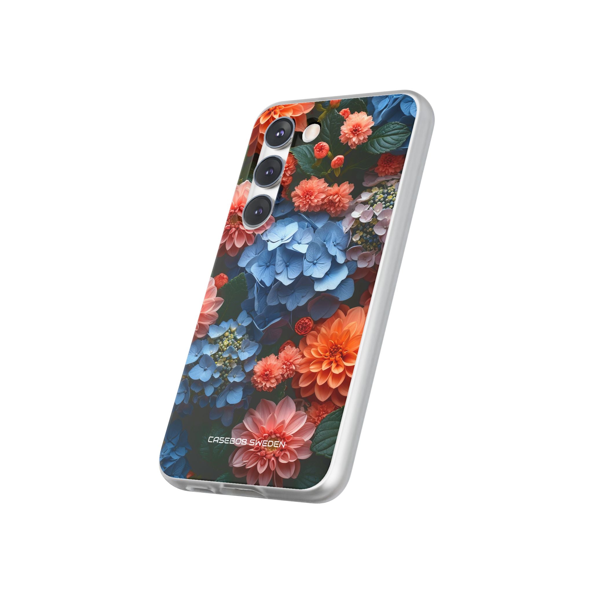 Blue Floral Bliss - Flexi Samsung S23 Phone Case