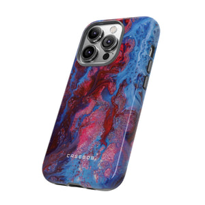 Deep Red Ink Art Phone Case - Protective Phone Case