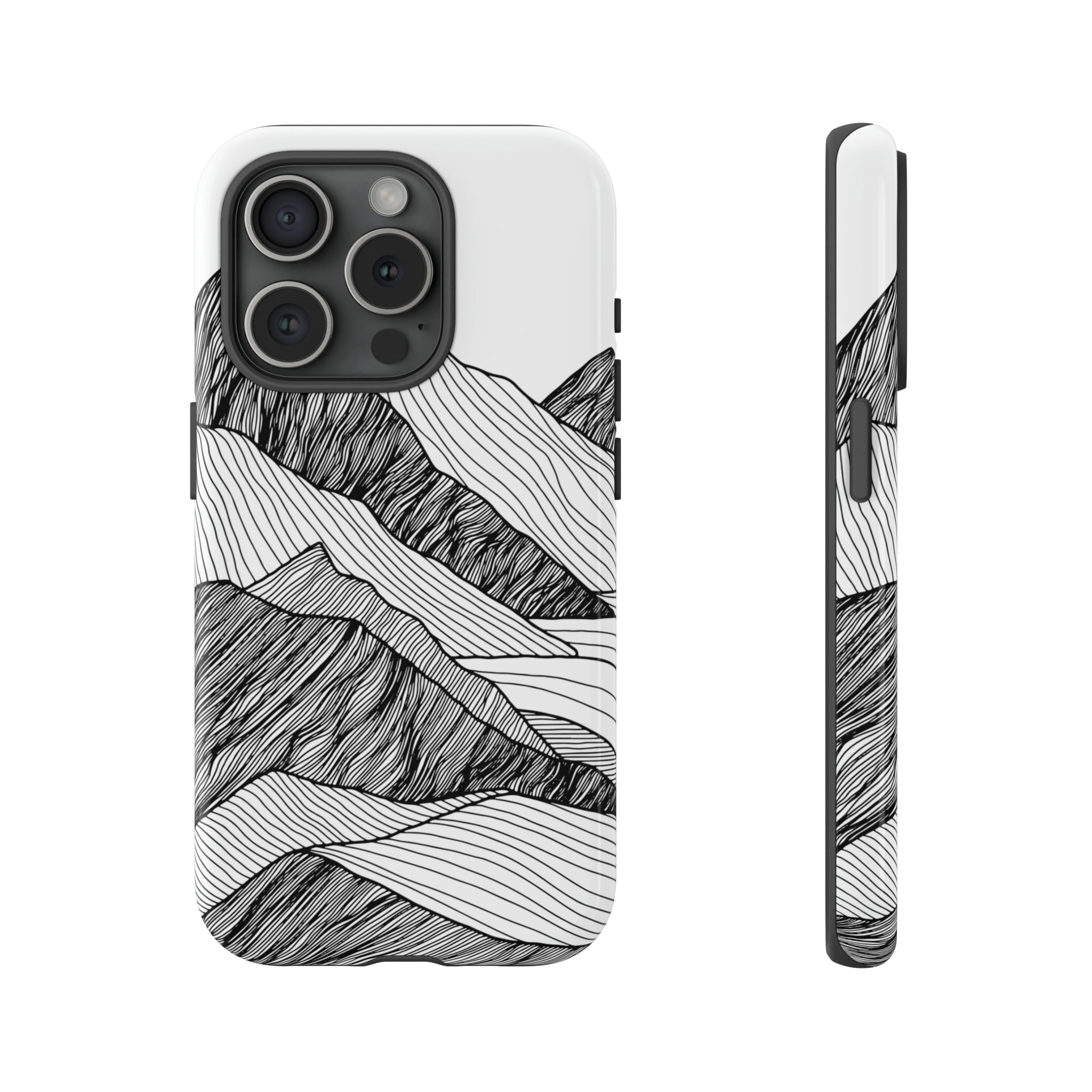 Abstract Mountain Line Art - Protective Phone Case