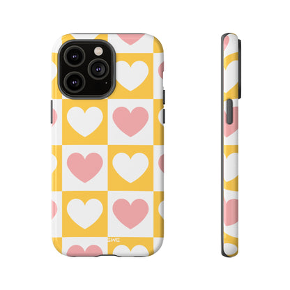 Heart Grid Harmony - iPhone Case