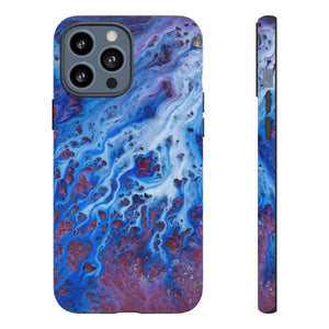 Ice Blue River Ink Art iPhone Case (Protective) iPhone 13 Pro Max Matte Phone Case