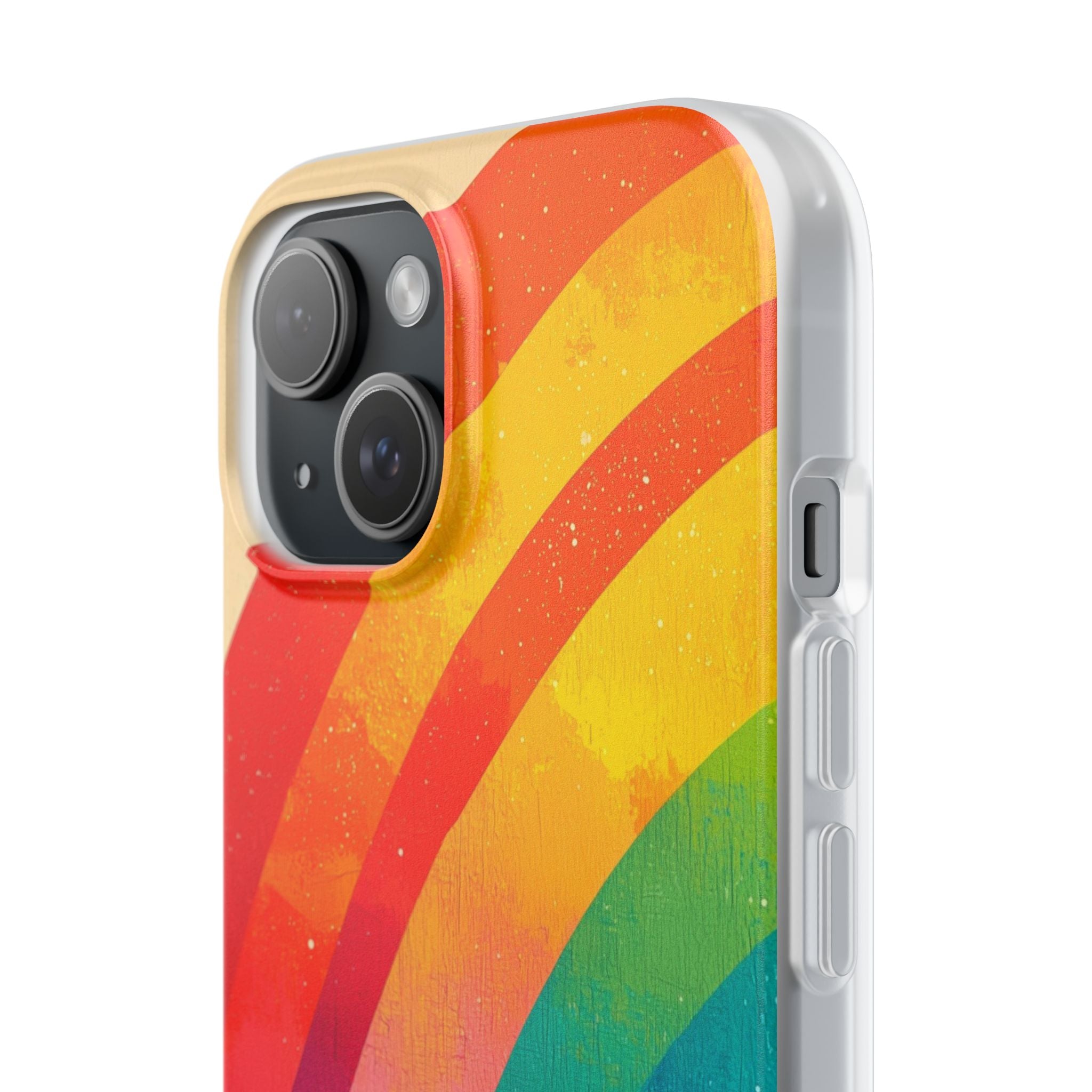 Textured Rainbow Arc iPhone 15 Case - Soft