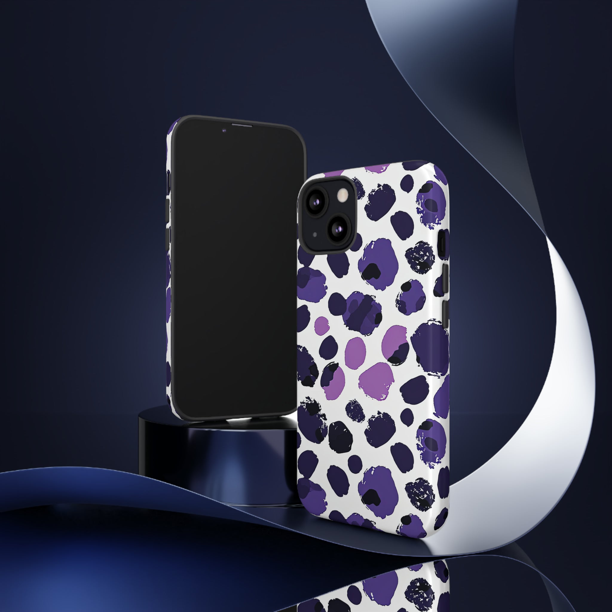 Purple Dots Abstract Minimal Case - Protective Phone Case