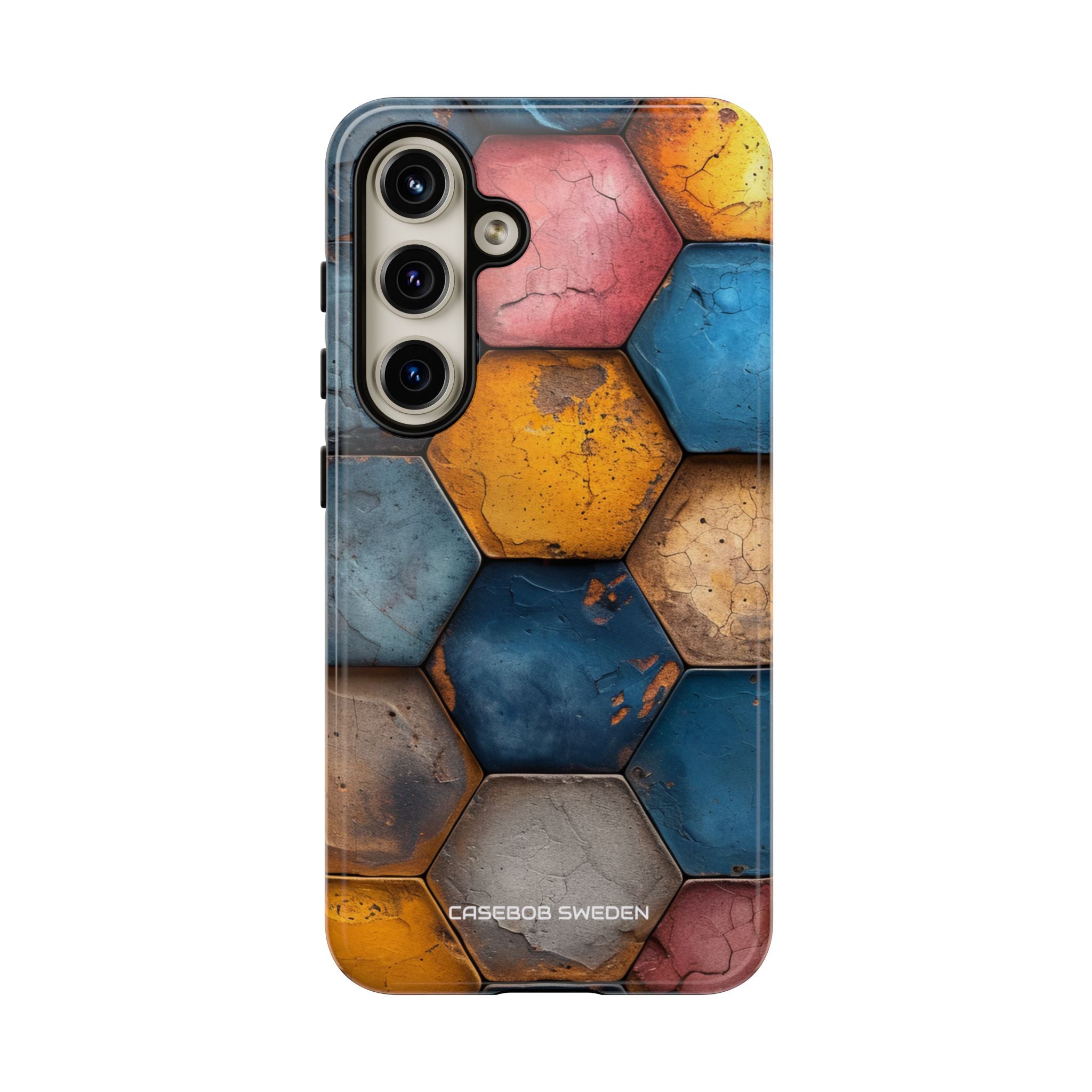 Rustic Geometric Tiles - Tough Samsung S24 Phone Case