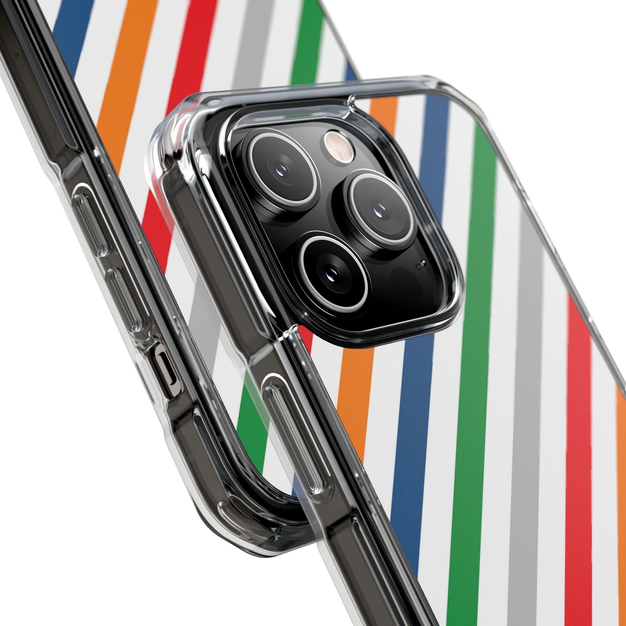 Vibrant Geometric Stripes iPhone Case - Impact