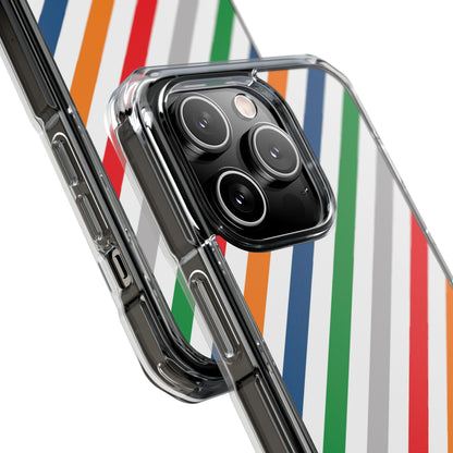 Vibrant Geometric Stripes iPhone Case - Impact
