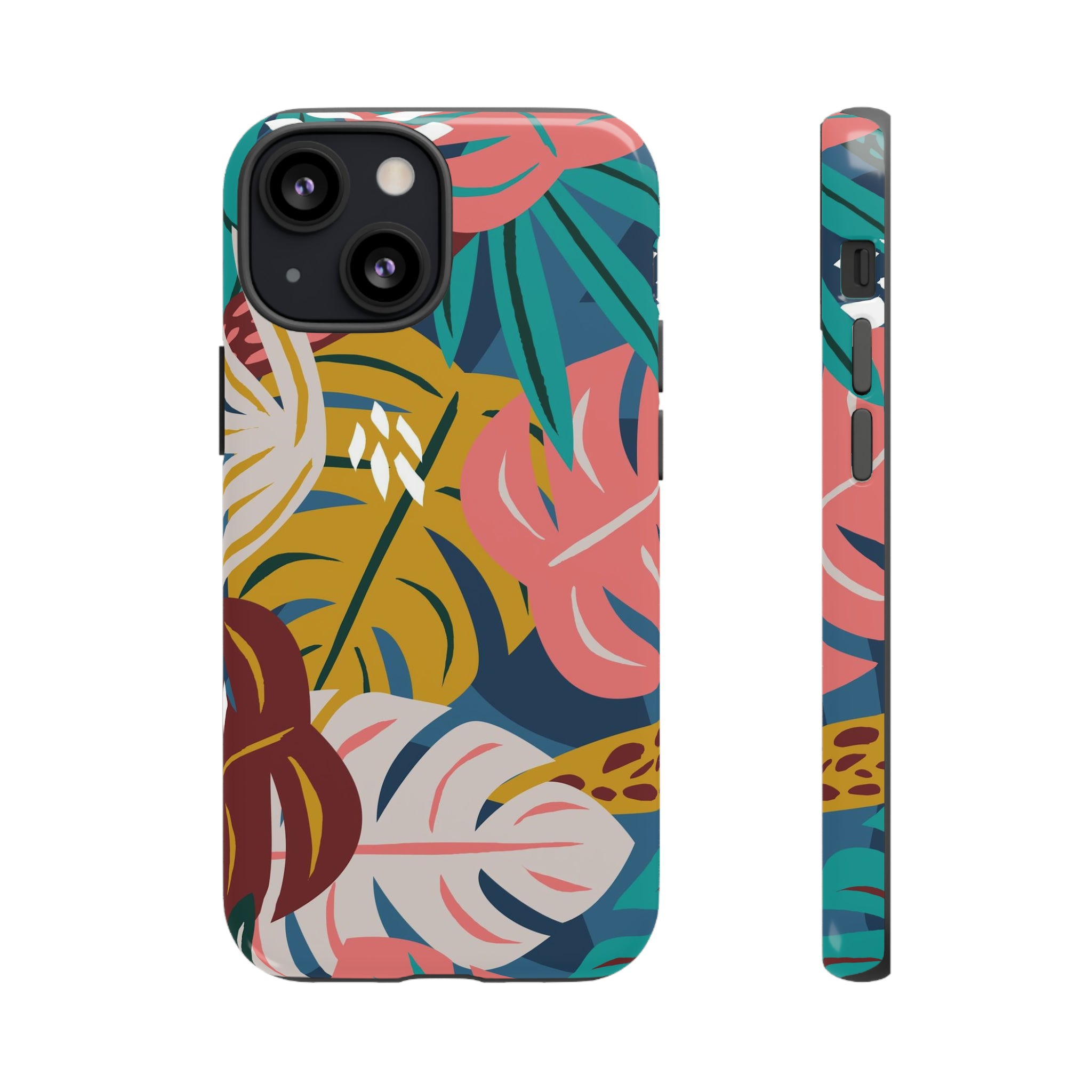 Tropical Leaf Mono - Protective Phone Case