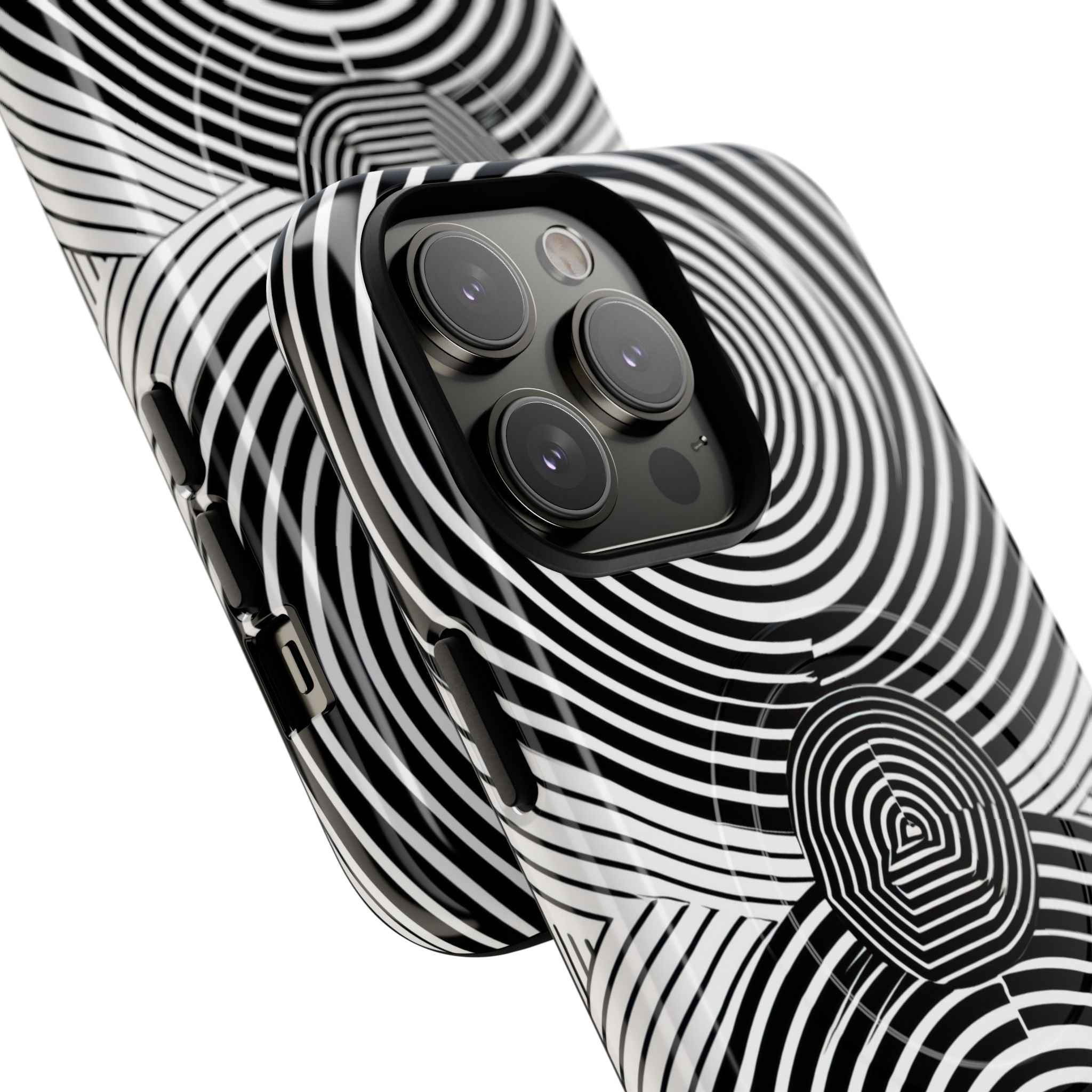 Monochrome Spiral Motion iPhone 14 - Tough+
