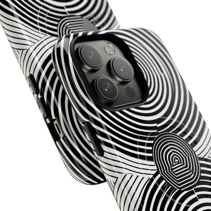 Monochrome Spiral Motion iPhone 14 - Tough+