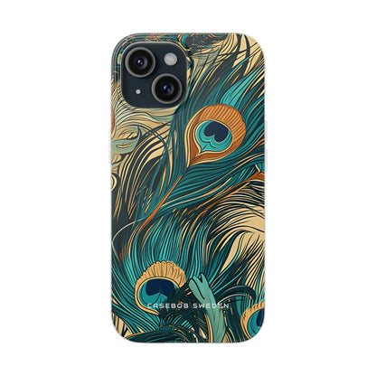 Art Nouveau Peacock Elegance iPhone 15 - Flexi Phone Case