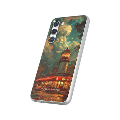 Vintage Moonlit Diner Fantasy Samsung S23 - Flexi Phone Case