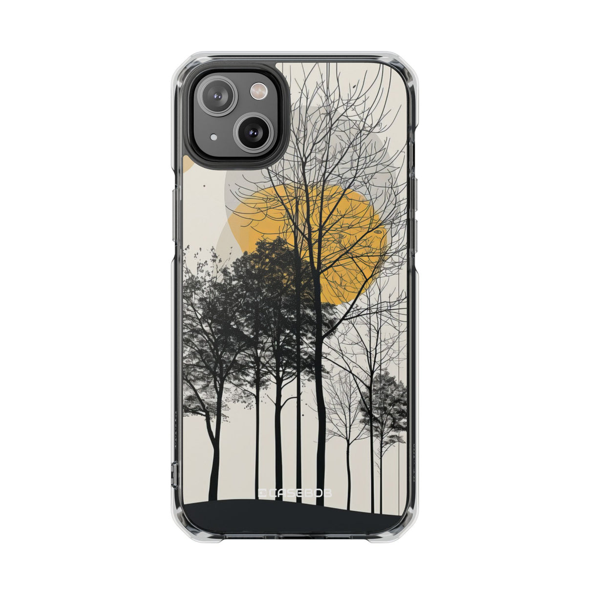 Minimalist Nature Harmony - Phone Case for iPhone (Clear Impact - Magnetic)