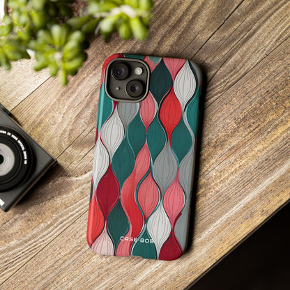 Leaf Cascade Teal iPhone 15 Plus Case - Tough
