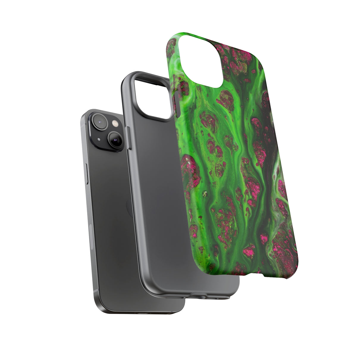 Toxic Green Ink Art iPhone Case (Protective) Phone Case