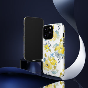 Yellow Floral - Protective Phone Case