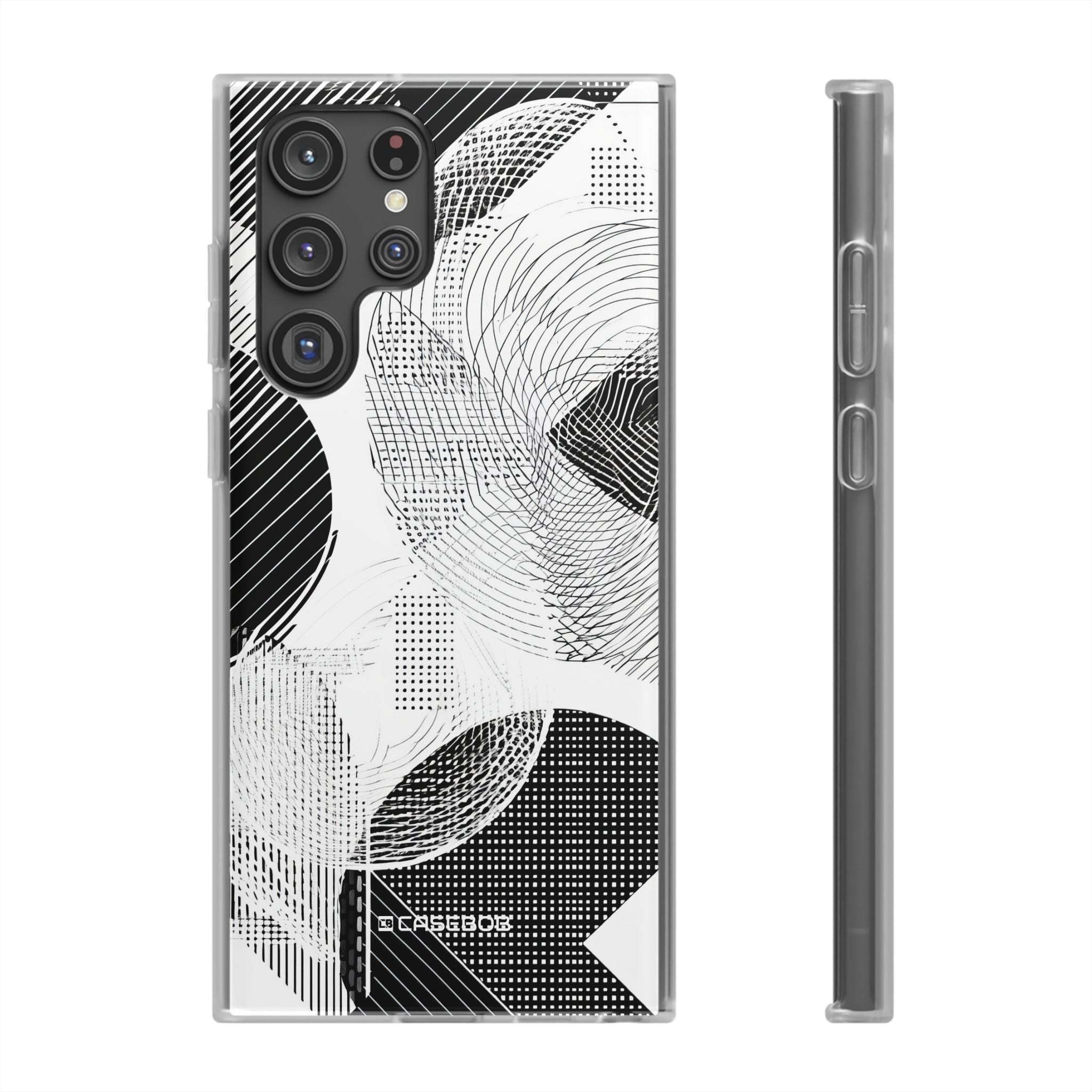 Monochrome Dynamics | Flexible Phone Case for Samsung Galaxy