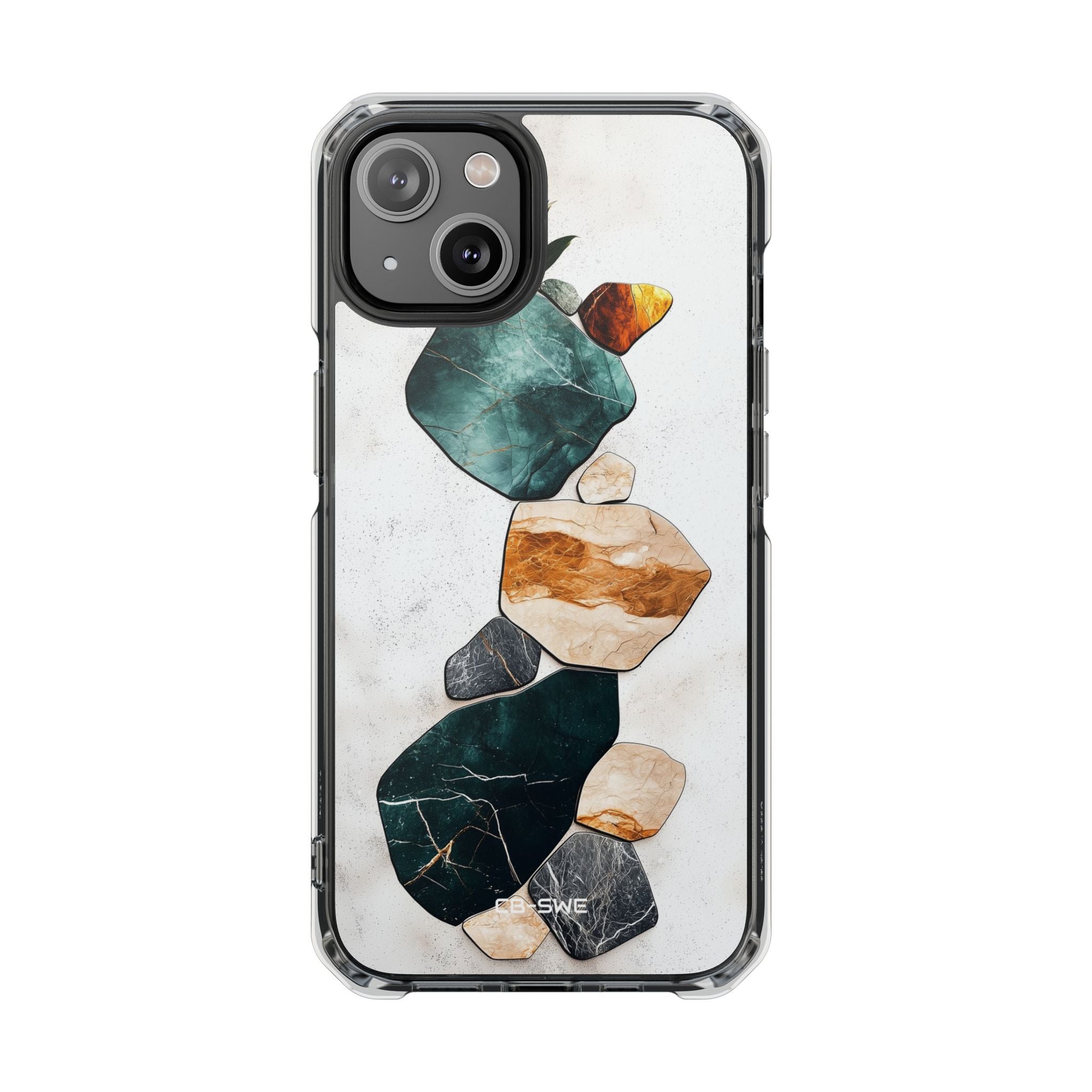 Stone Shapes Embrace iPhone Case - Impact
