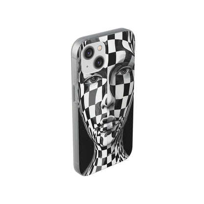 Checkered Face iPhone 14 Case - Soft