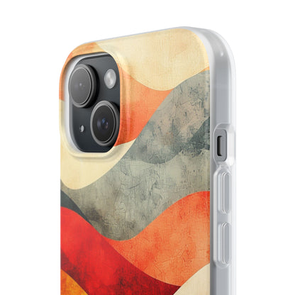 Cracked Wave Sunset iPhone 15 Case - Soft