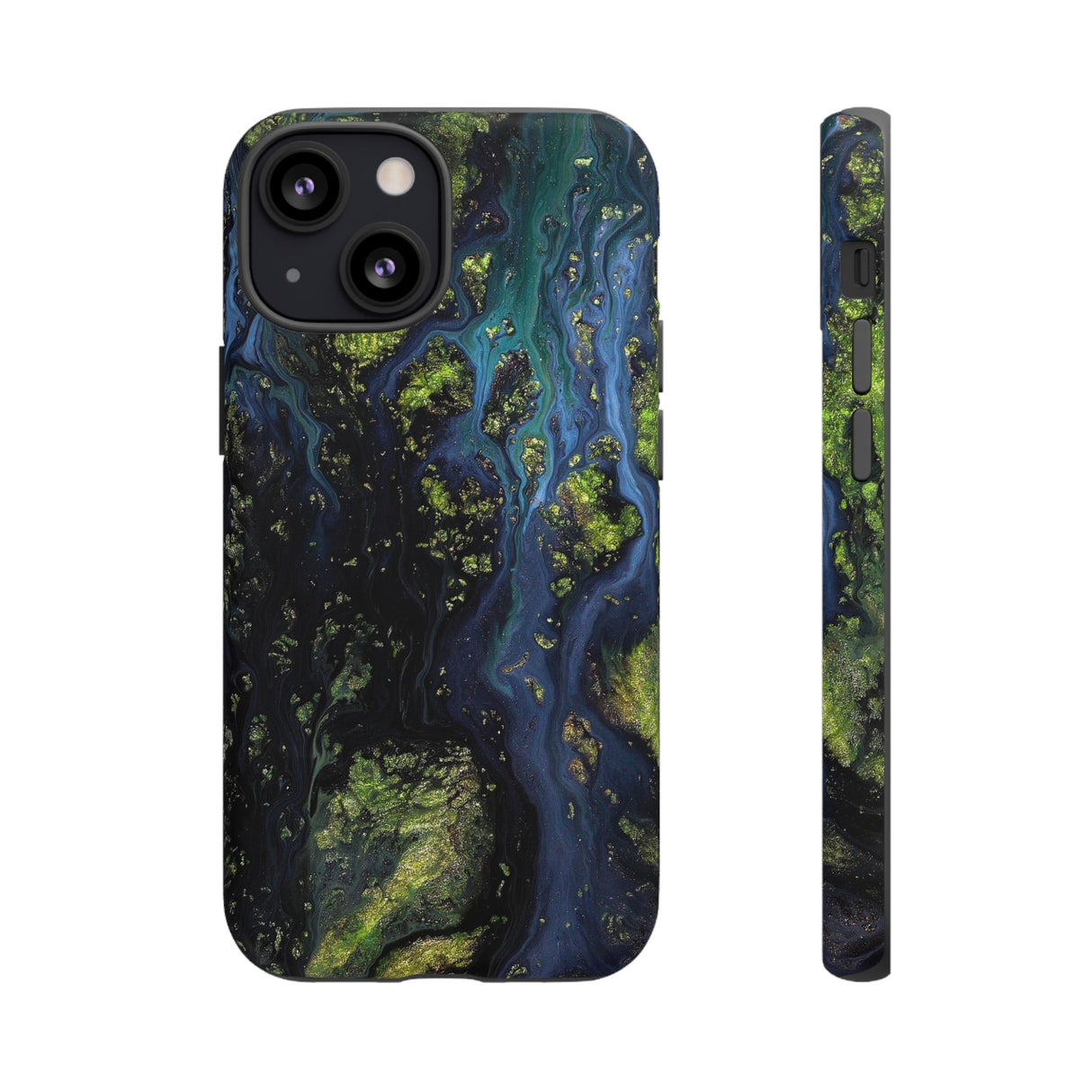 Blue Cosmos Ink Art iPhone Case (Protective) iPhone 13 Mini Matte Phone Case