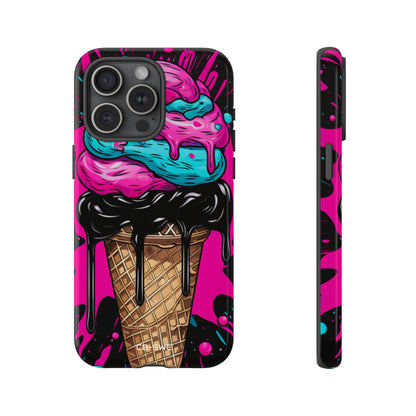 Neon Ice Cream Burst - iPhone Case