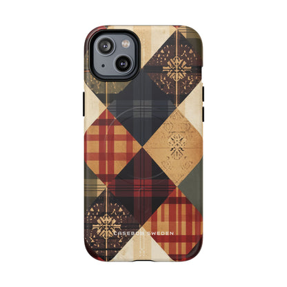 Rustic Geometric Patchwork Harmony iPhone 14 | Tough+ Phone Case