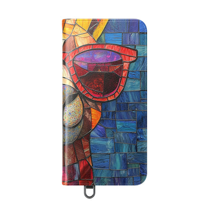 Sunglass Llama Mosaic - Samsung S25+ Case - Wallet