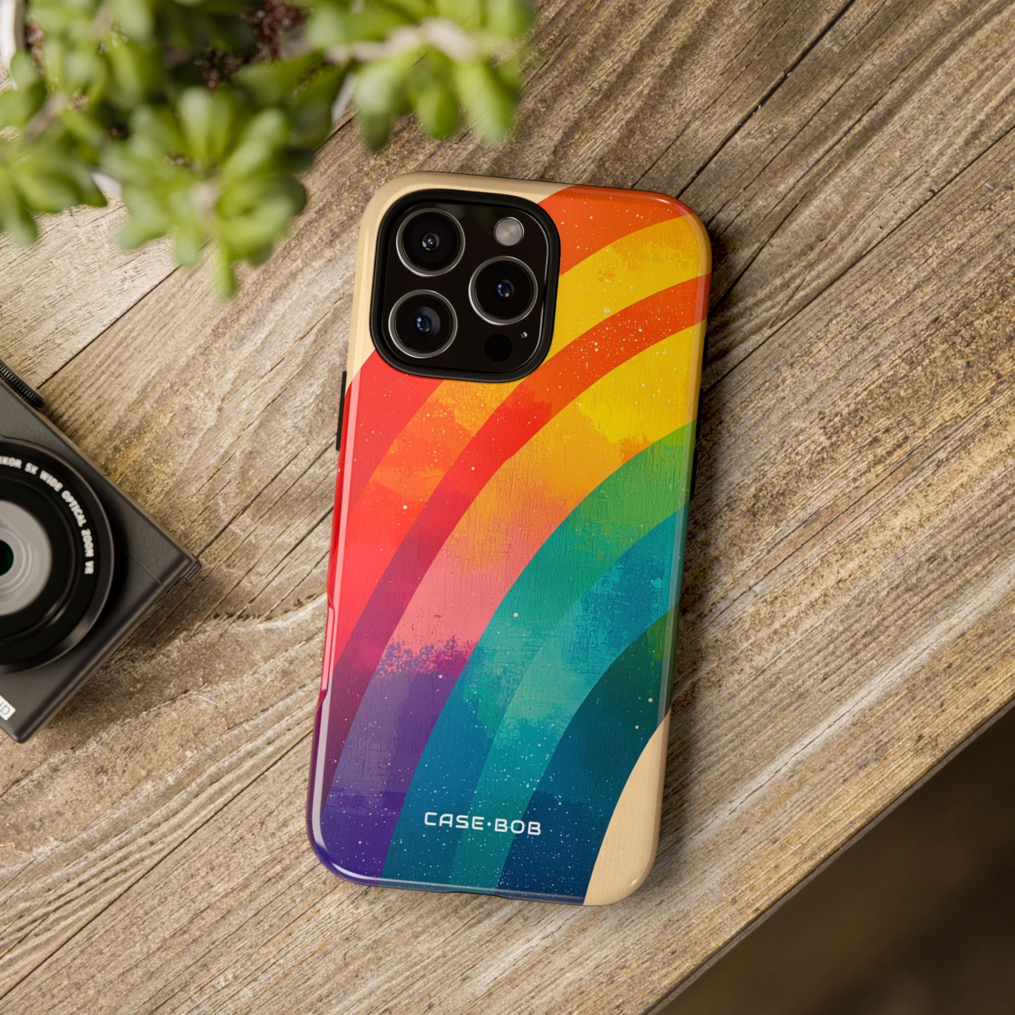 Textured Rainbow Arc iPhone 16 Pro Max Case - Tough