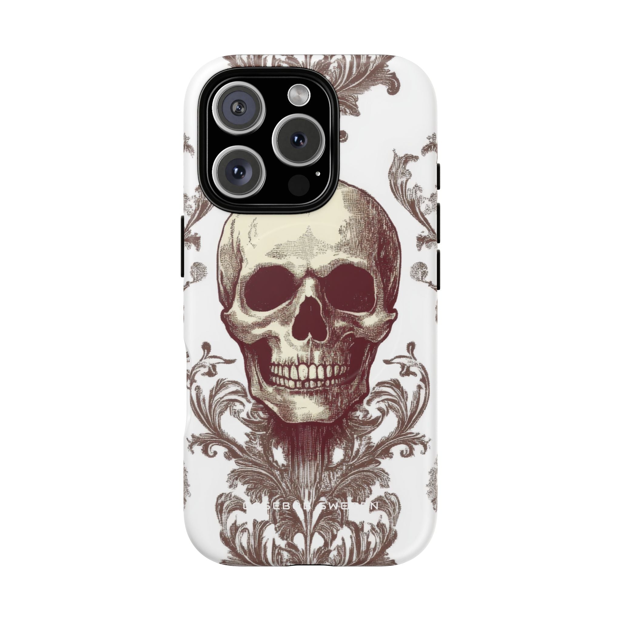 Gothic Skulls and Ornate Foliage iPhone 16 | Tough+ Phone Case