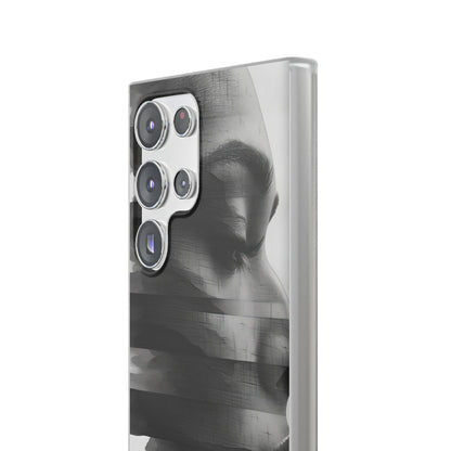 Abstract Glitch Portrait | Flexible Phone Case for Samsung Galaxy