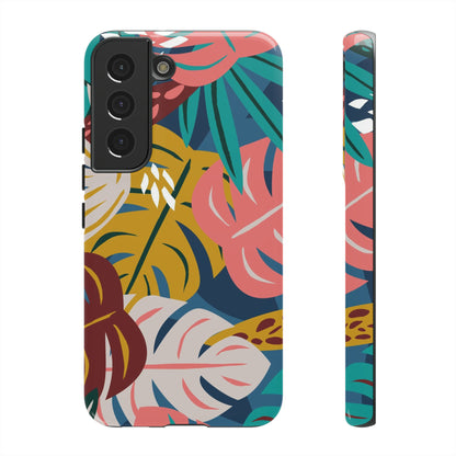 Tropical Leaf Mono - Protective Phone Case